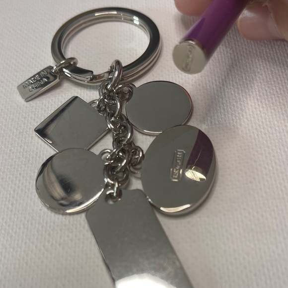 Coach Multicolor Keychain and Purple Coach Pen Set - Picture 4 of 5